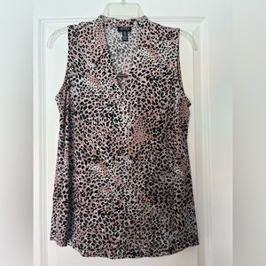 JONES New York Ladies Pink Leopard Sleeveless Top